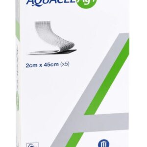 Aquacel Ag Plus 2*45cm bandaj cu argint 1pc
