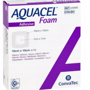 Aquacel Spumă adezivă 10 * 10cm pansament din spumă multistrat 1pc
