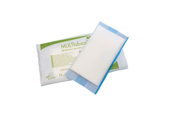 MULTIabsorb S 20cm x 40cm 1 buc foarte absorbant; compresă din celuloză nețesută, sterilă