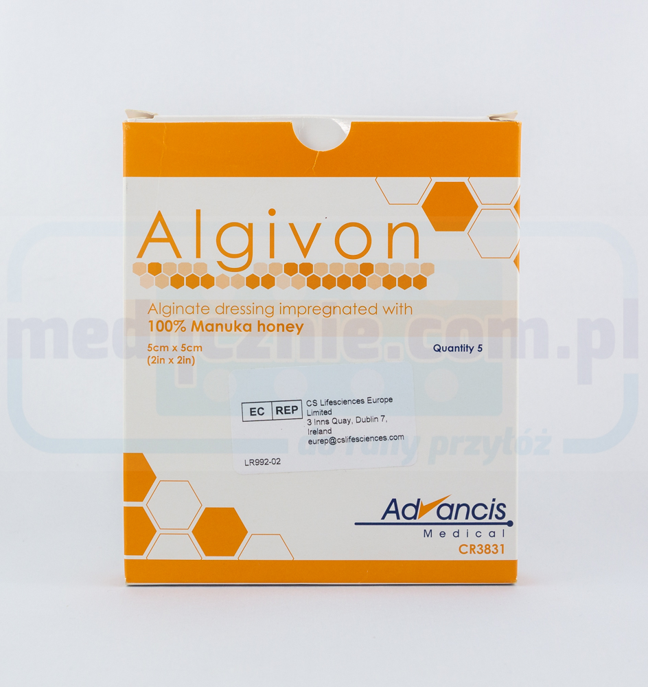 Algivon 5*5cm pansament alginat cu miere de Manuka 1pc