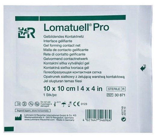 Lomatuell Pro 10* 10 cm 1 buc pansament cu plasă de gel