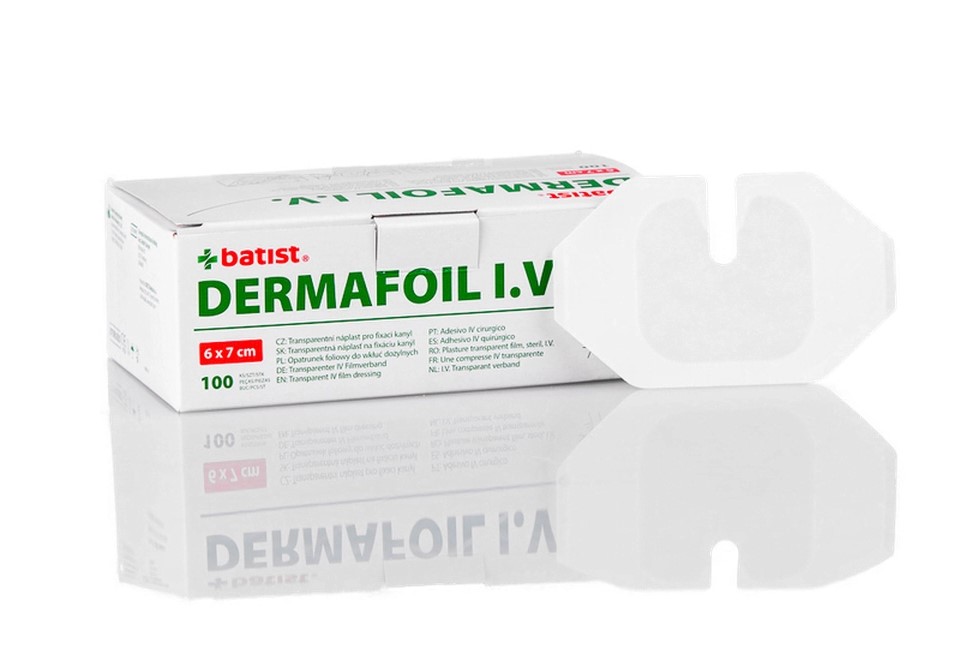 DERMAFOIL venflon patch 6 * 7cm I.V. folie sterilă 1pc