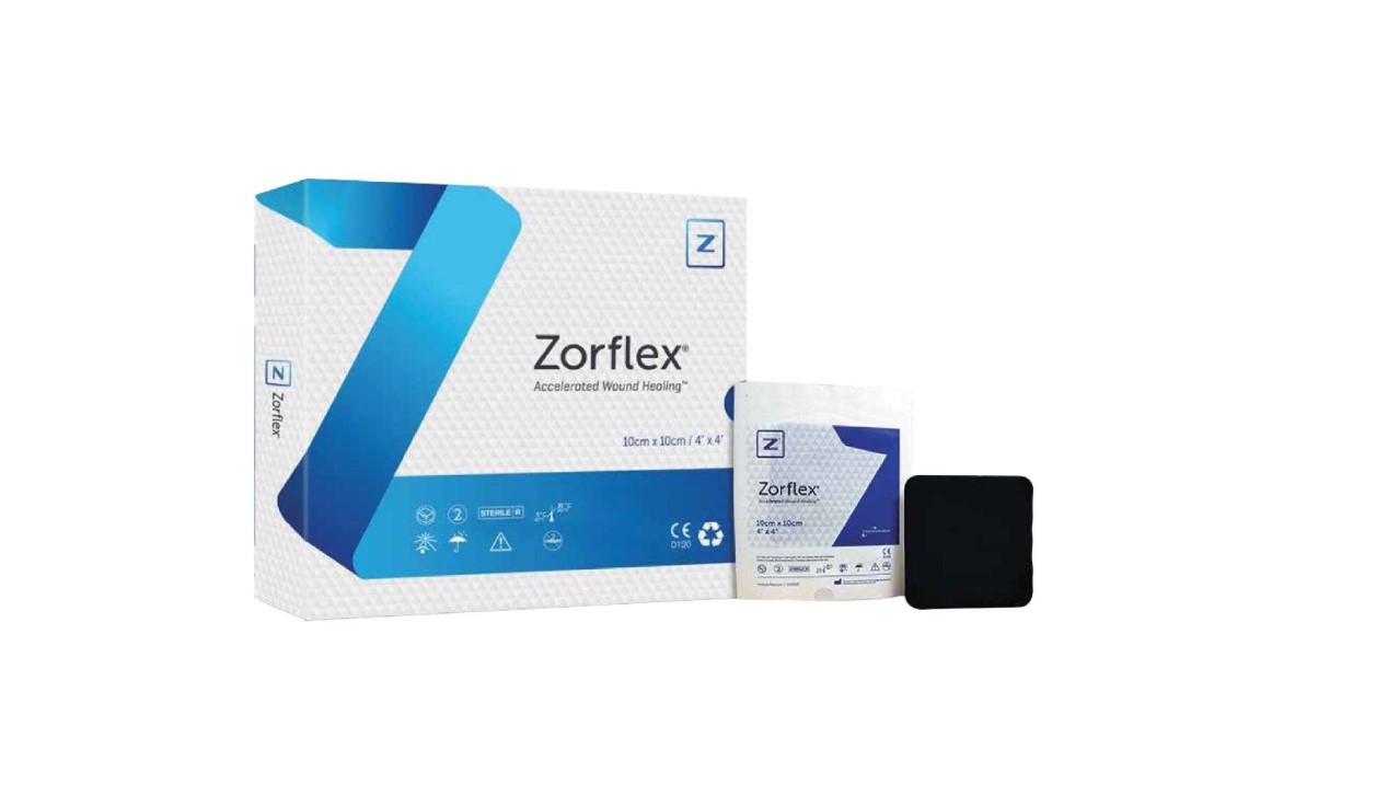 Zorflex 10*10cm 1 buc 100% pansament de contact cu carbon activ