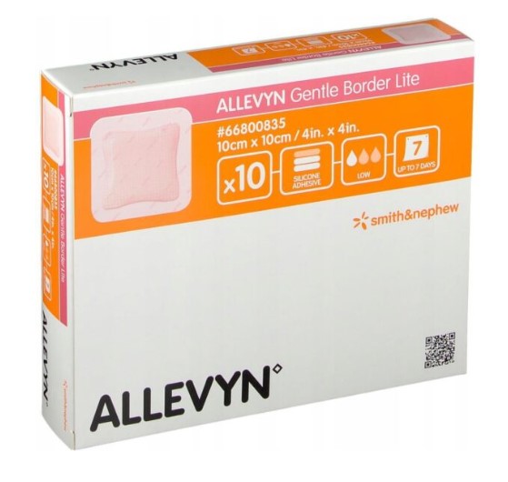 Allevyn Gentle Border Lite 10* 10cm 1pc