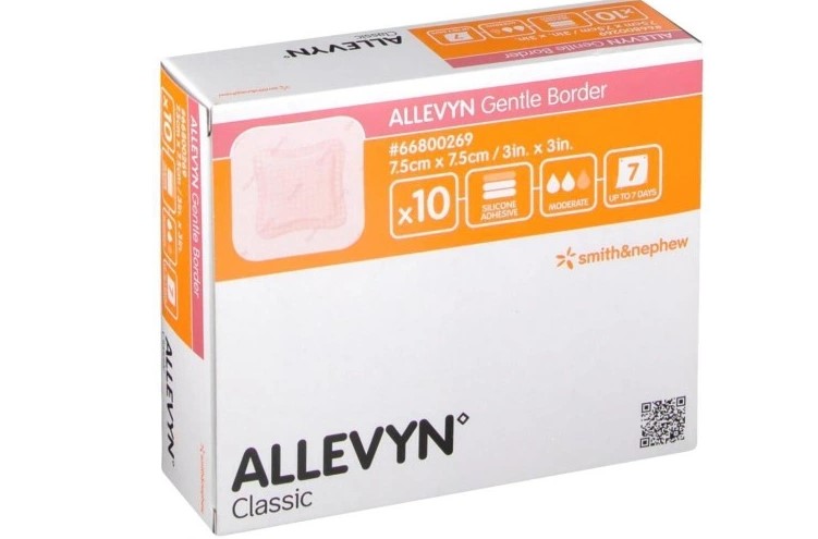 Allevyn Gentle Border 7.5* 7.5cm 1pc