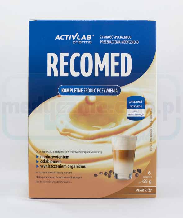 RecoMed cocktail nutrițional latte 65g 1pc