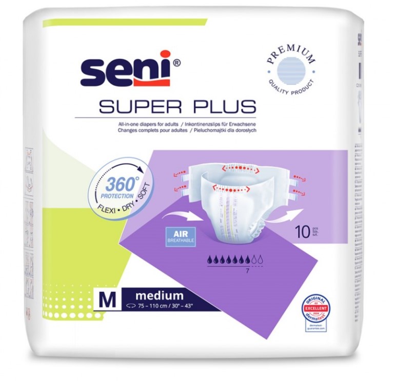 Scutece pentru adulți Super Seni Plus MEDIUM 10 buc