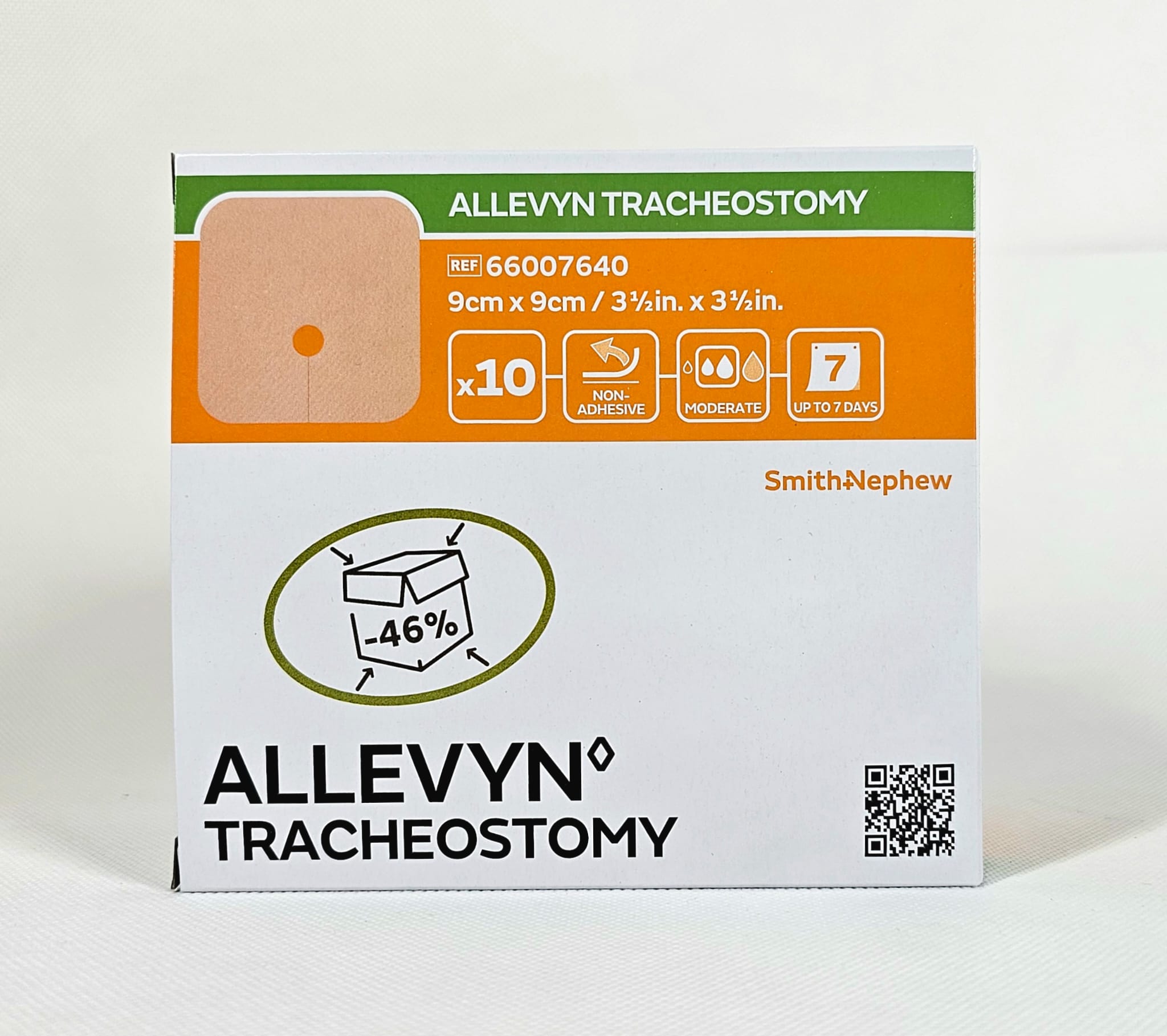 Allevyn traheostomie 9 * 9cm 1pc pansament pentru a se potrivi tubului de traheostomie