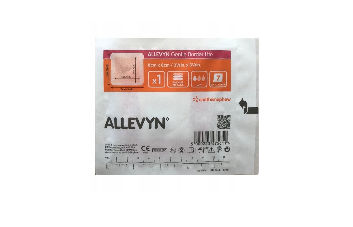 Allevyn Gentle Border Lite 8* 8cm 1pc