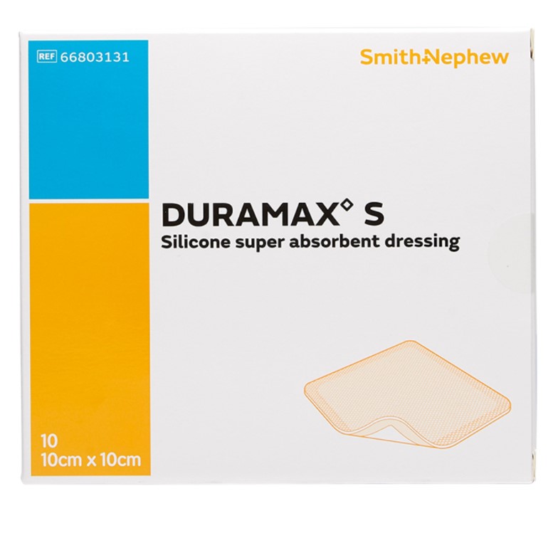 Duramax S 10 * 10cm 1 buc pansament superabsorbant cu silicon