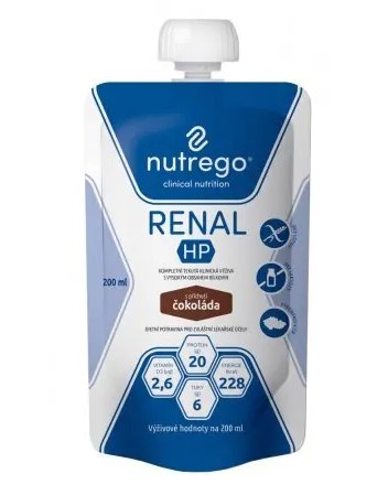 Nutrego Renal HP 200ml ciocolată hipercalorică redusă electrolitic 1pc