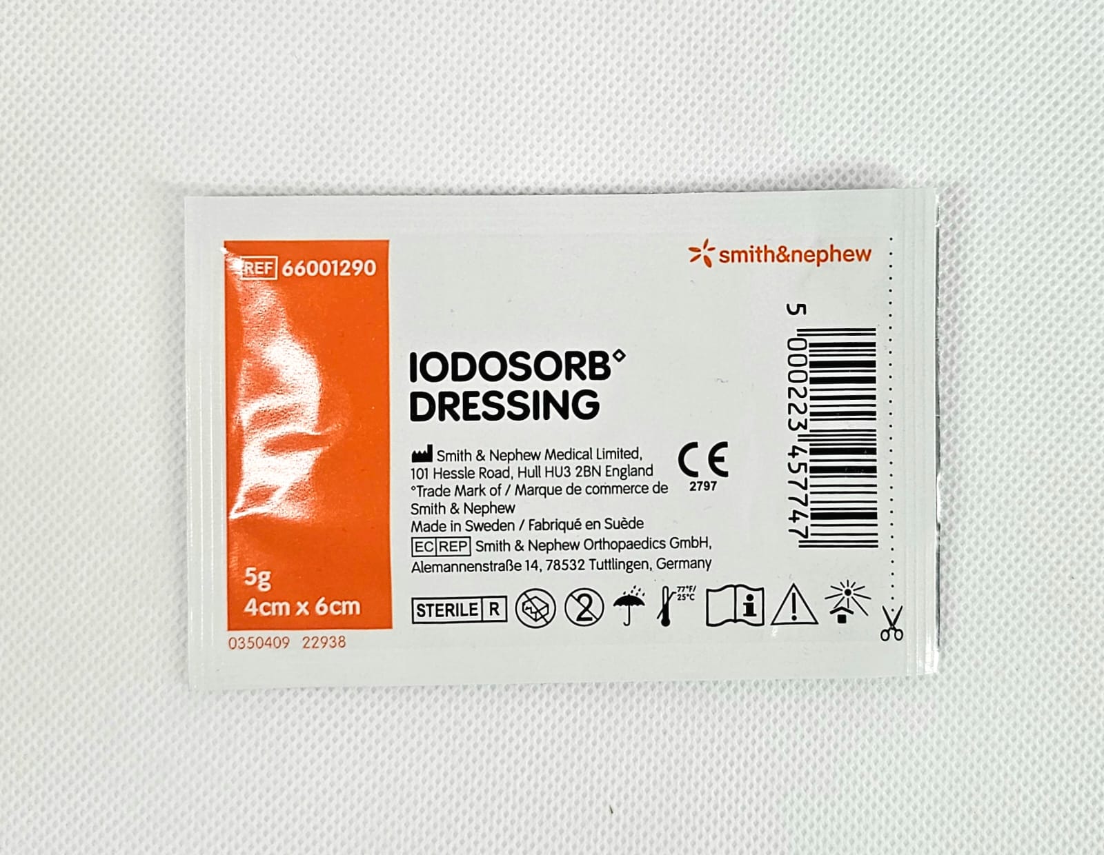 Pansament Iodosorb 5g 4* 6cm 1 buc pansament cu iod