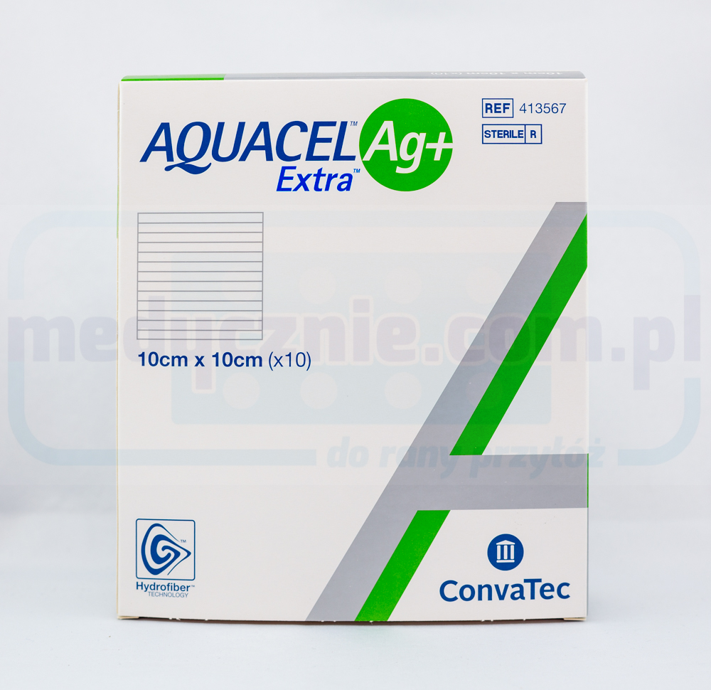 Aquacel Ag Plus Extra 10*10cm pansament cu argint 1pc