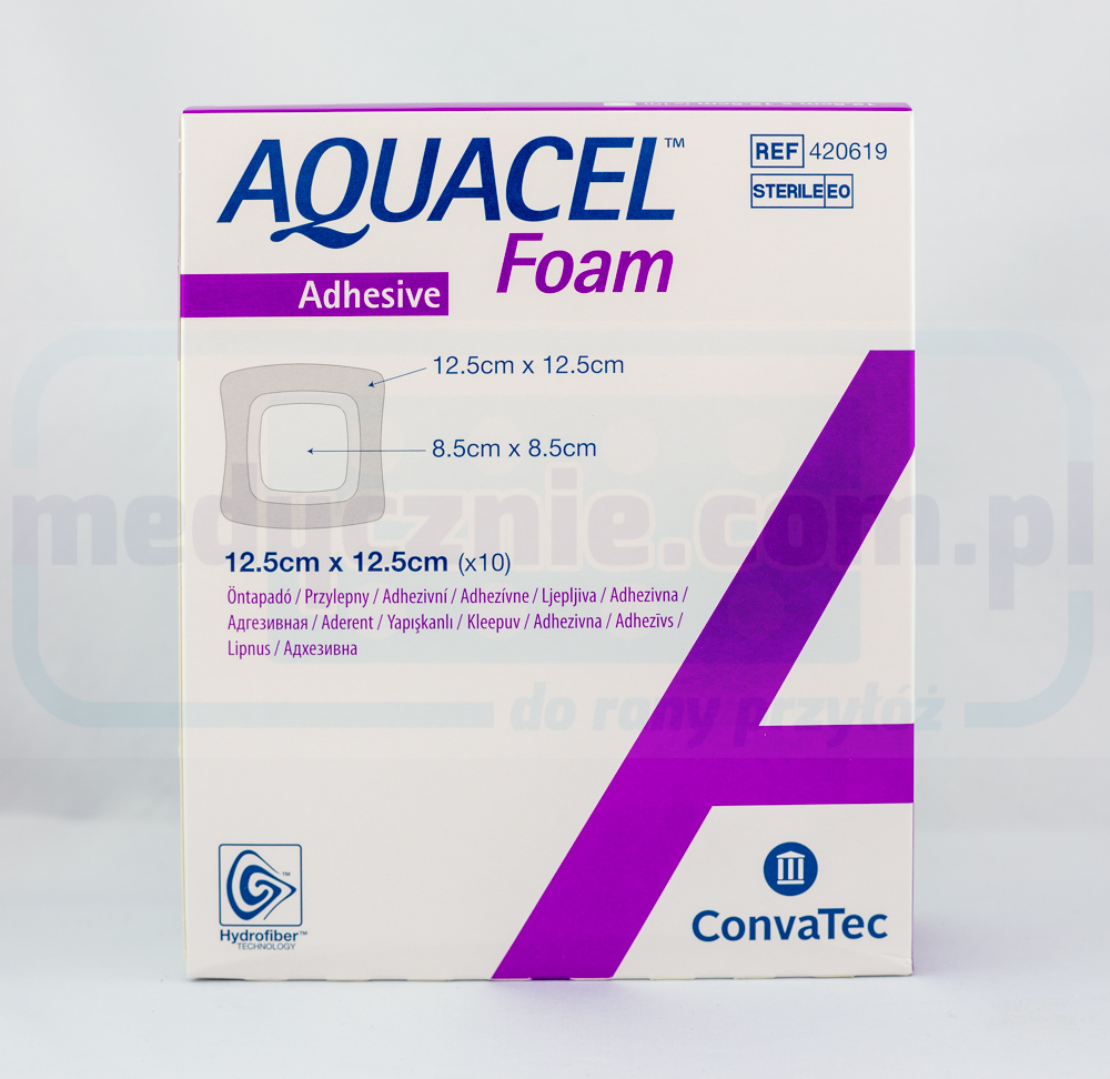 Aquacel Spumă adezivă 12,5 * 12,5 cm pansament din spumă multistrat 1pc