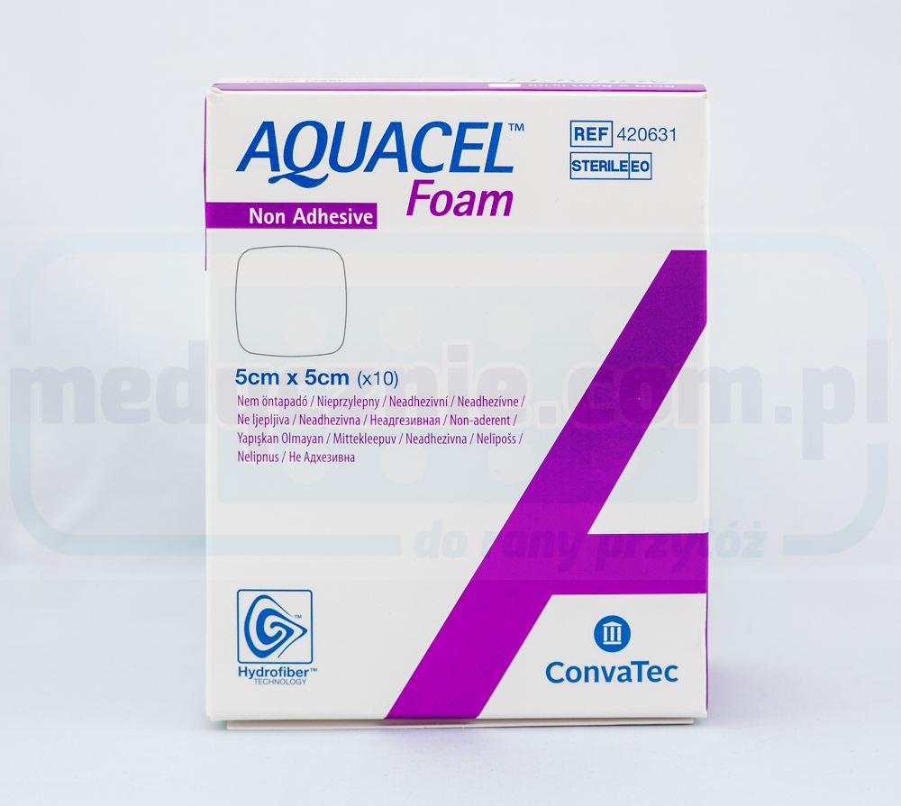 Aquacel Spumă neadezivă 5 * 5cm pansament din spumă multistrat 1pc