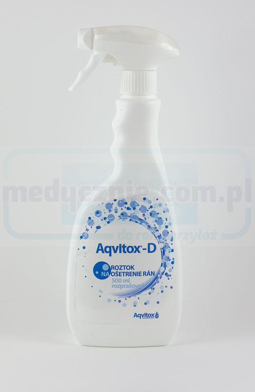 Aqvitox 500ml cu atomizor pentru curățarea și dezinfectarea rănilor