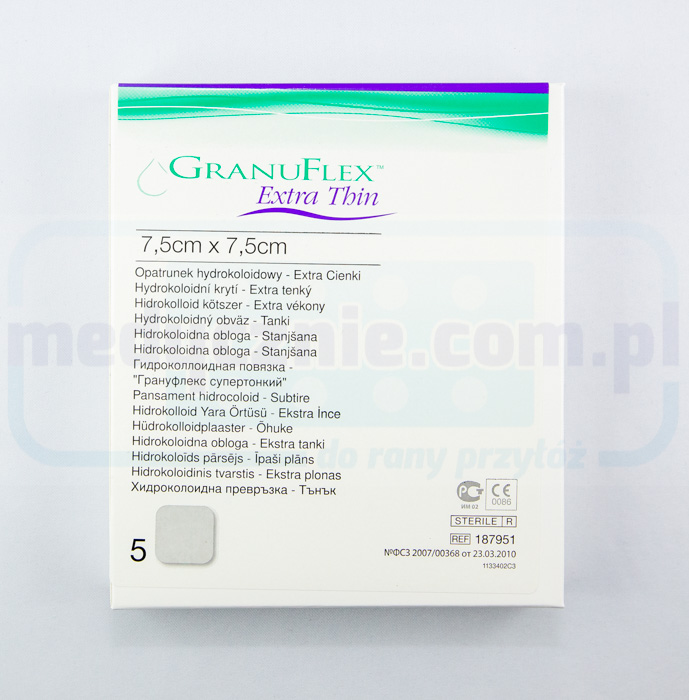 Pansament hidrocoloid Granuflex Extra Thin 7.5*7.5cm 1pc