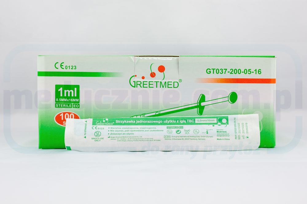 Seringi sterile h.u. 100pcs 1ml 0.5* 16 cu ac TBC