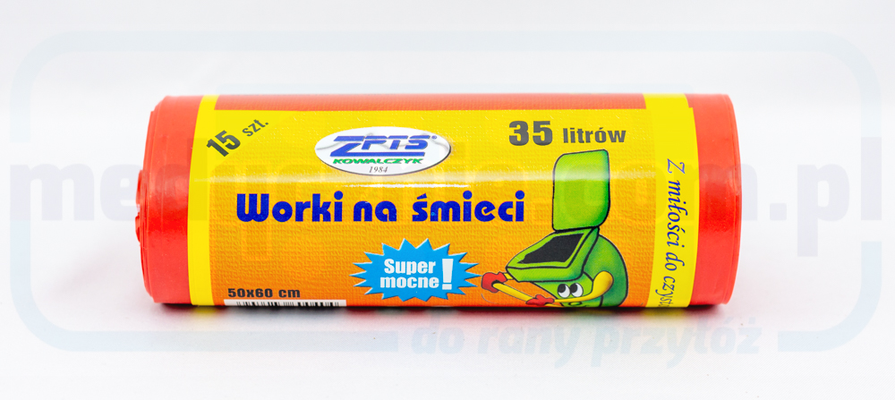 Saci de gunoi 35L 15pcs roșu