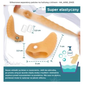 Hallux valgus - HA_A092_ZH03 set de separatoare de degete pentru hallux valgus