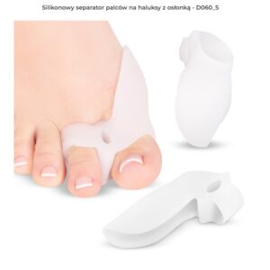 Hallux valgus - Separator D060 1pc silicon deget de la picior separator pentru hallux valgus cu capac