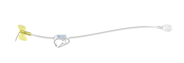 Ac Huber tip 0.9x15mm 20G port cu aripi și tub 230mm