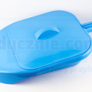 Bazin sanitar cu capac din plastic albastru