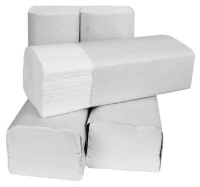 Prosop îndoit ZZ 25*21 cm alb 1 buc (a 150)
