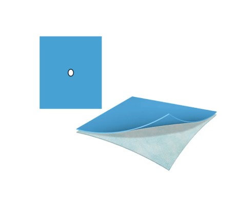 Pânză sterilă ALPHAtex 50 * 60cm cu gaură centrală 7cm 1 buc neadezivă