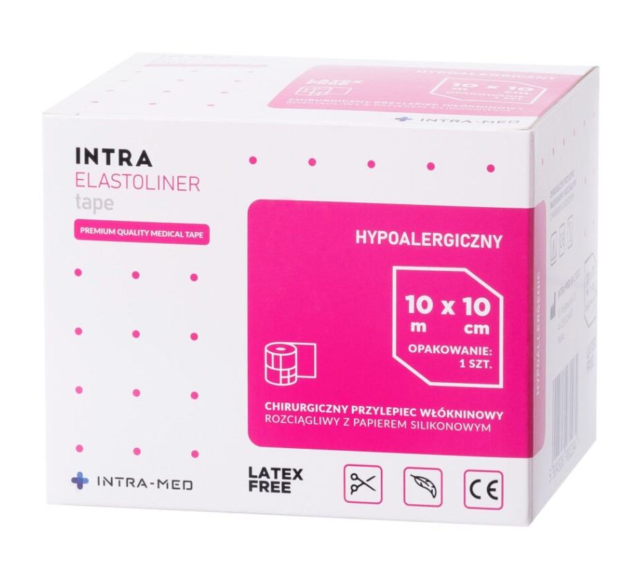 Elastoliner bandă nețesută 10cm * 10m 1pc rolă autoadezivă