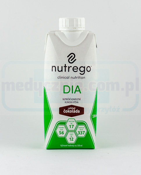 Nutrego DIA 12x330 ml Ciocolată dietă pentru pacienții diabetici