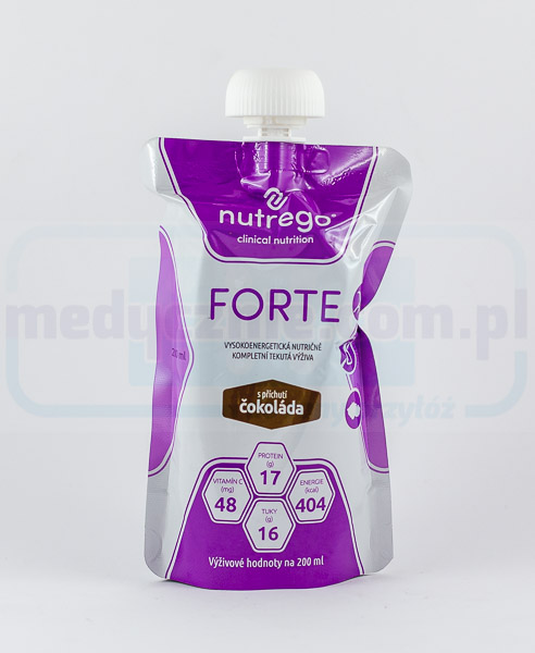 Nutrego Forte 12x200 ml Ciocolată Dieta bogată în calorii și proteine