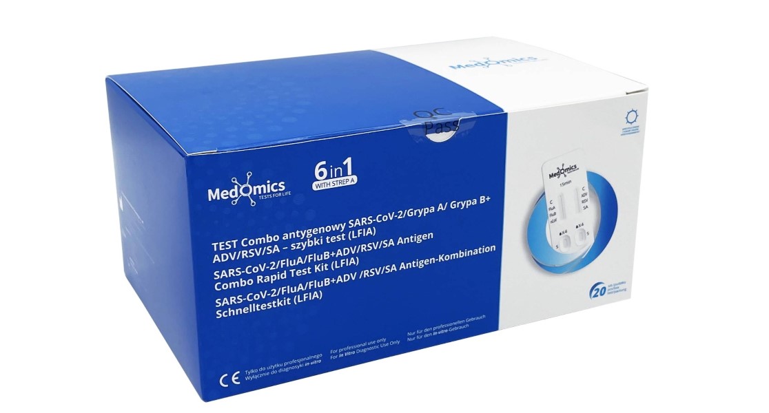 COMBO test antigen 20pcs SARS-CoV-2/Influenza A/Influenza B+ADV/RSV/SA