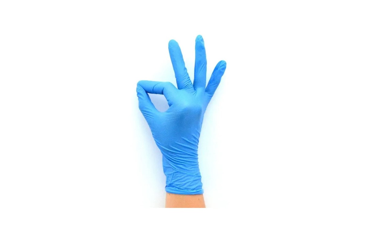 Albastru L 100pcs mănuși de nitril fără pudră EasyCare