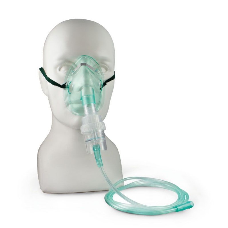 Mască de oxigen cu nebulizator și tub L pentru adulți 1pc