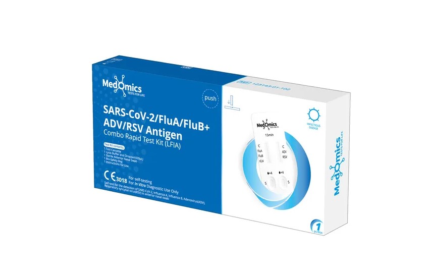 COVID-19 Test antigen SARS-CoV-2/FluA/FluB+ADV/RSV (LFIA) 1pc