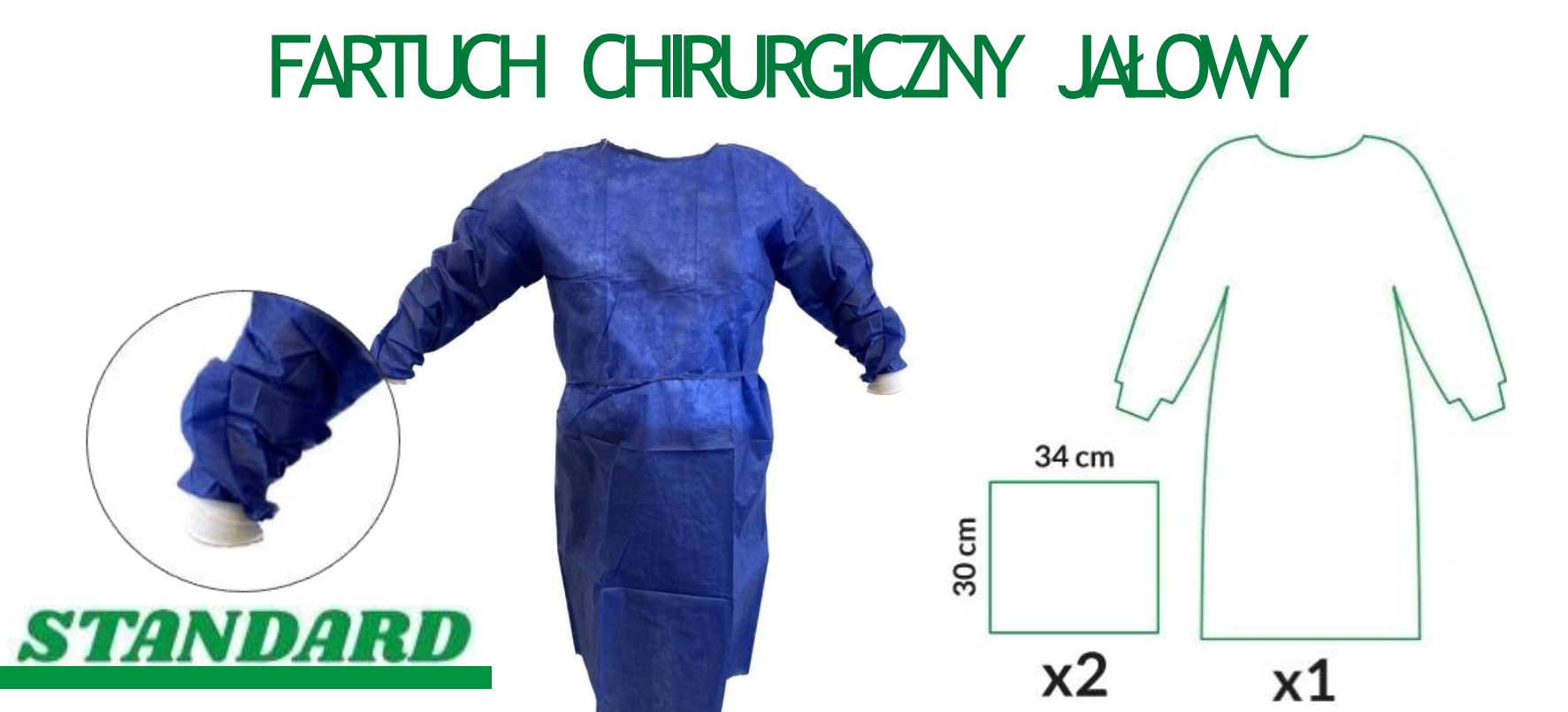 Halat steril SMS 43g 1pc M SoftMed