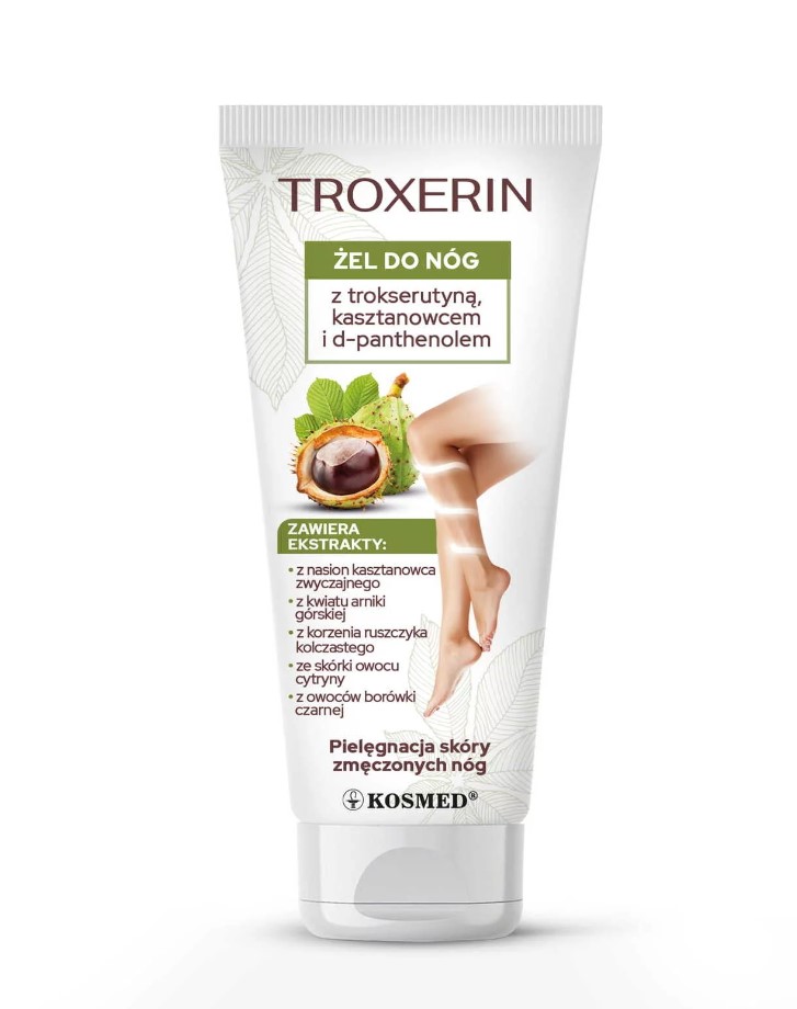 Troxerin 200g gel pentru picioare cu troxerutin, d-pantenol și castan de cal