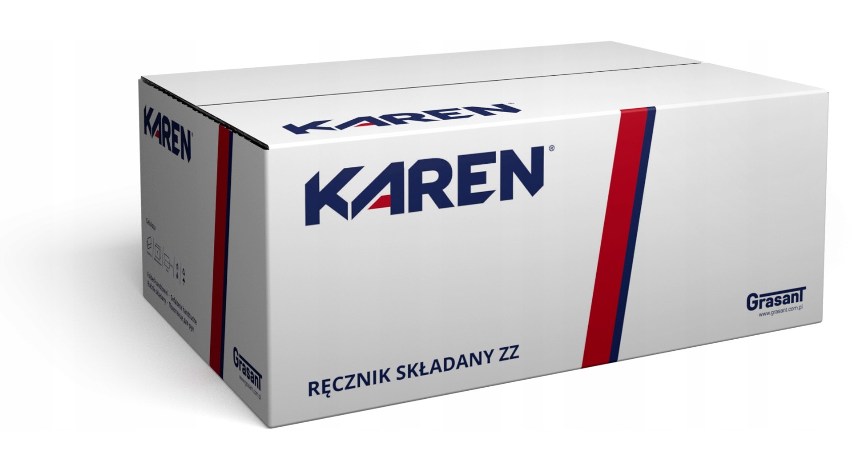 Prosop îndoit ZZ 25*20 cm alb 1 buc (a'150pcs) - Imagine 2