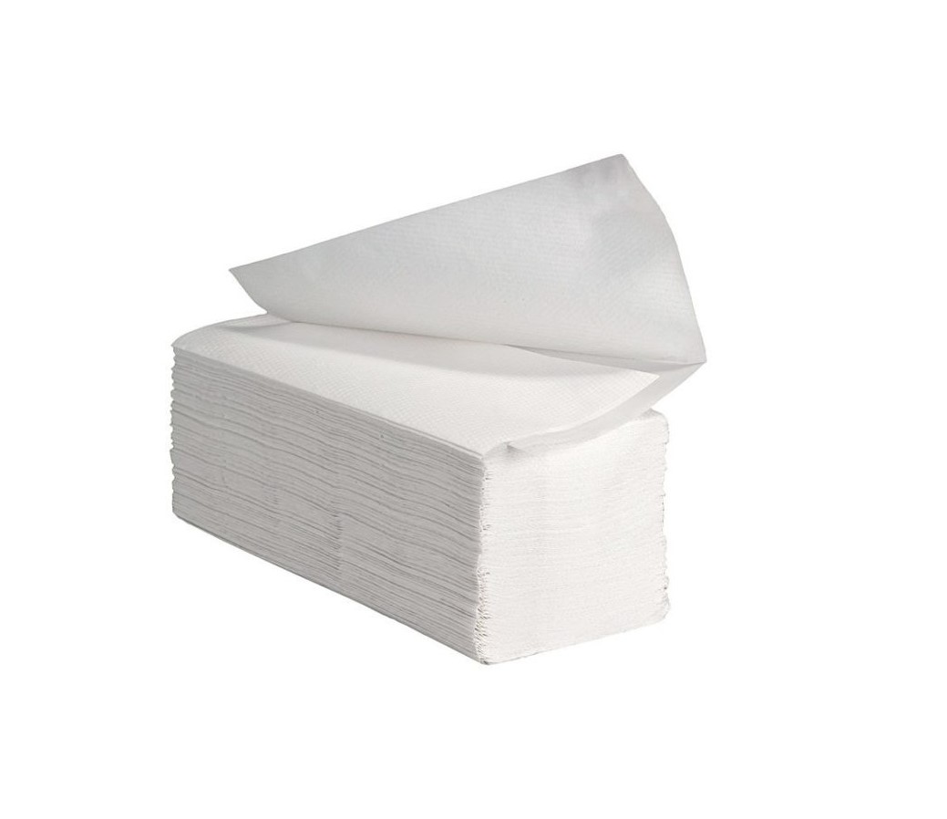 Prosop îndoit ZZ 25*20 cm alb 1 buc (a'150pcs) - Imagine 3