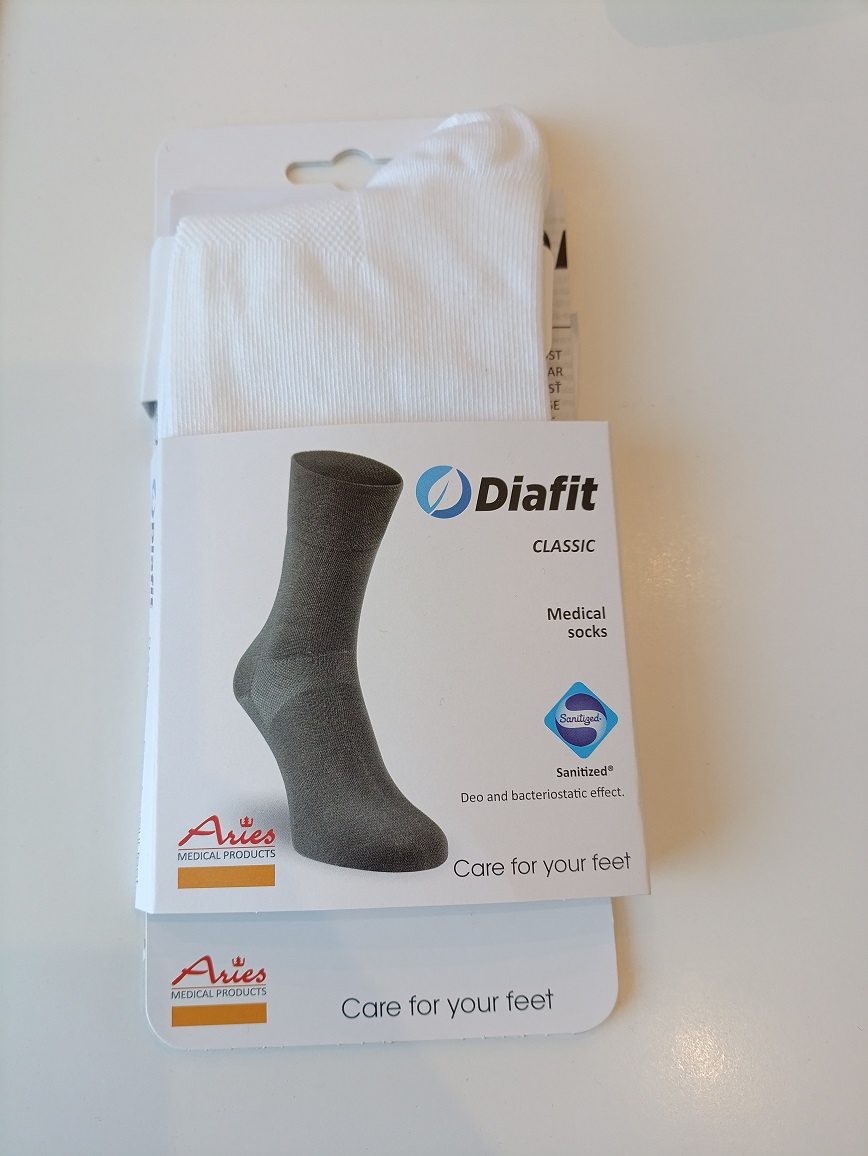 Avicenum DiaFit CLASSIC mărimea 36-39 pereche 0000 șosete diabetice albe