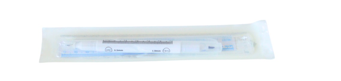 Marker chirurgical pentru piele cu două fețe 1 buc - Imagine 2