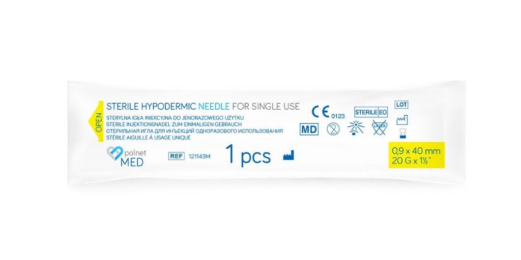 Ace j.u. POLnet-MED 0.9 x 40mm 100pcs - Imagine 2