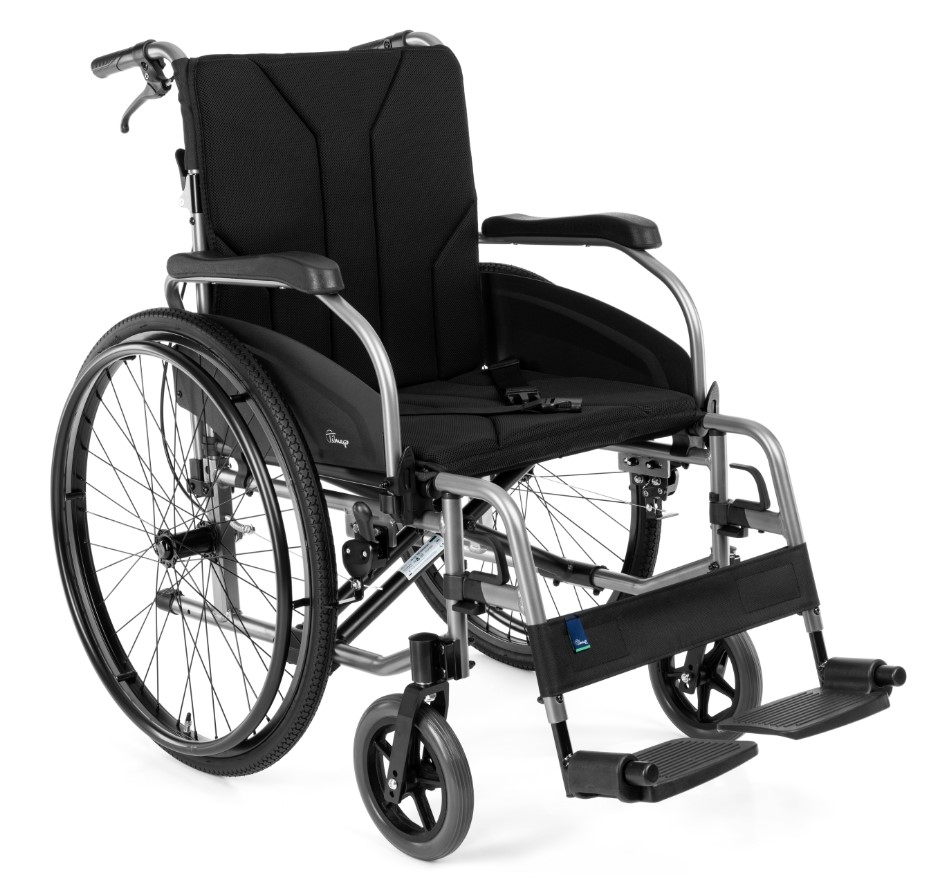 Scaun cu rotile din aluminiu - SIMPLE-TIM dimensiune 46cm