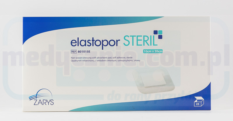 ELASTOPOR Steril 10* 20cm pansament absorbant 25pcs