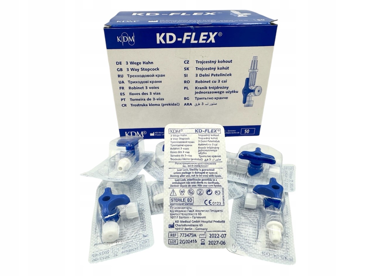 Robinet cu trei căi KD Flex 1pc