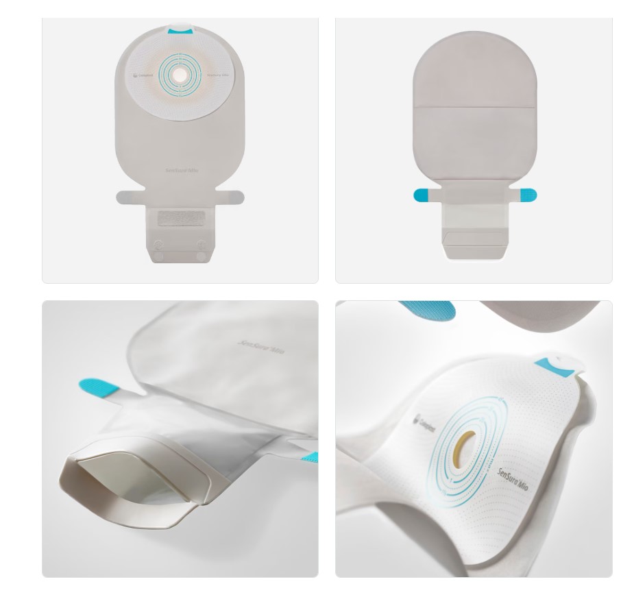 SenSura Mio stoma pouch 1pc 510ml 10-55mm gri natural cu fereastră 104510