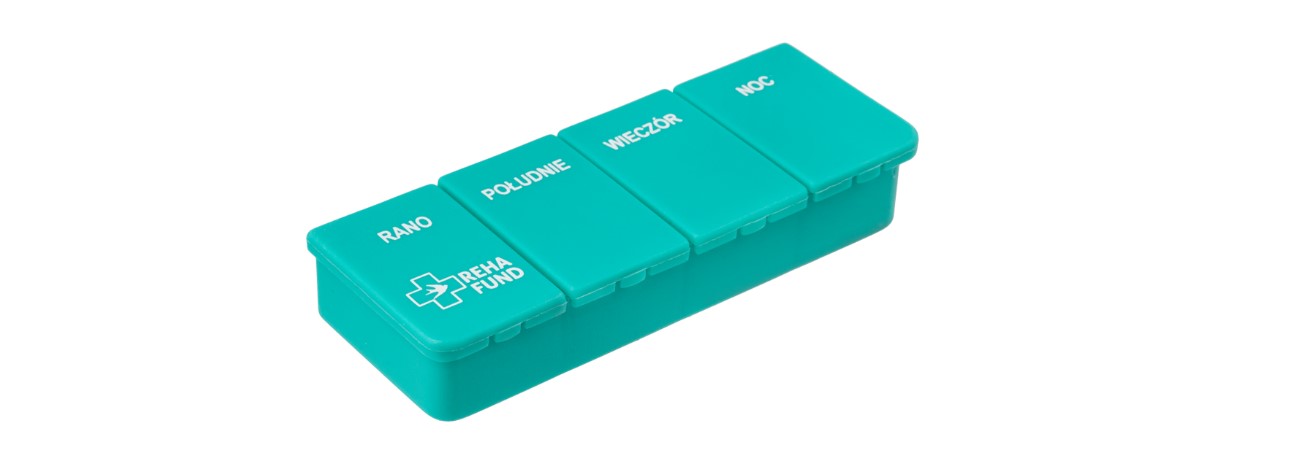 Recipient pentru medicamente cu patru camere pentru o zi