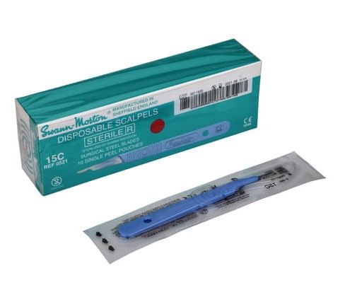 Mâner bisturiu nr. 15C 10pcs SWANN MORTON