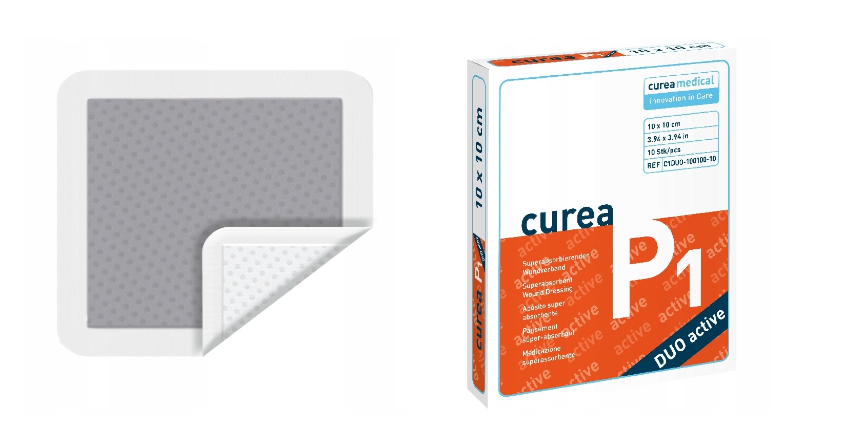 Curea P1 Duo Active 10x10cm 1pc